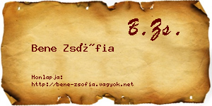 Bene Zsófia névjegykártya
